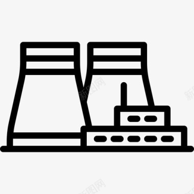 核电站工业过程2线性图标图标