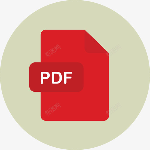 Pdf文件类型2圆形平面图标svg_新图网 https://ixintu.com Pdf 圆形平面 文件类型2