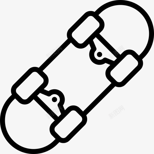 滑板时髦风格直线型图标svg_新图网 https://ixintu.com 时髦风格 滑板 直线型