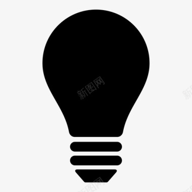 灯泡能量想法图标图标