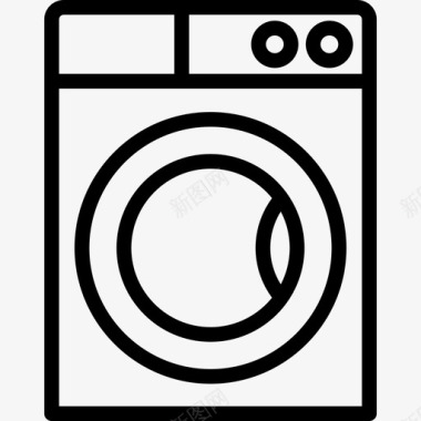 洗衣机线性家用元件线性图标图标