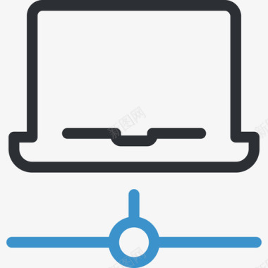 笔记本电脑商务搜索引擎优化蓝色图标图标