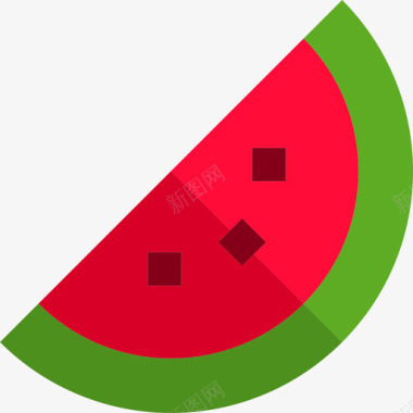 西瓜食品和餐厅套装扁平图标图标