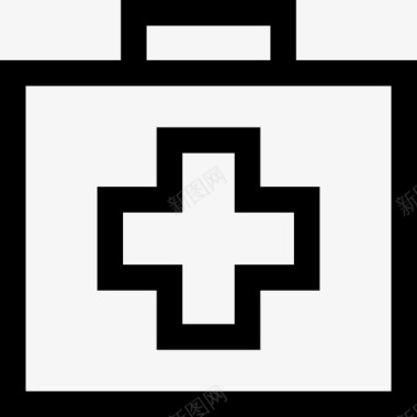 急救箱保健收集线性图标图标