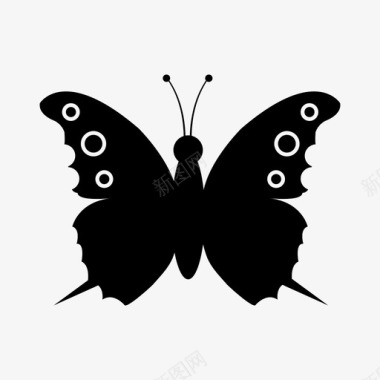 蝴蝶飞翔昆虫图标图标