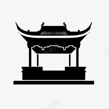 中国古代戏曲舞台戏曲图标图标