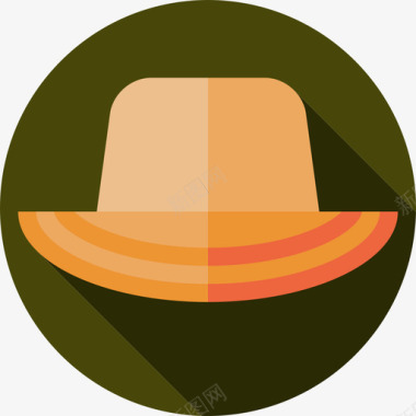 帽子野营5平顶图标图标