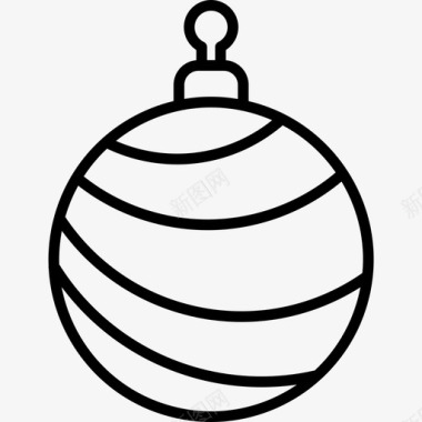 圣诞饰品圣诞球直线型图标图标