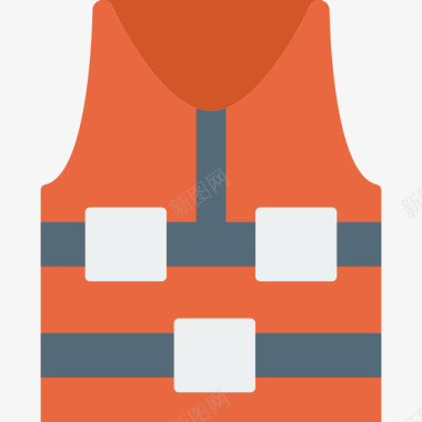 救生衣旅行平装图标图标