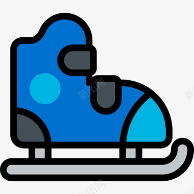 溜冰鞋运动线条颜色线条颜色图标图标