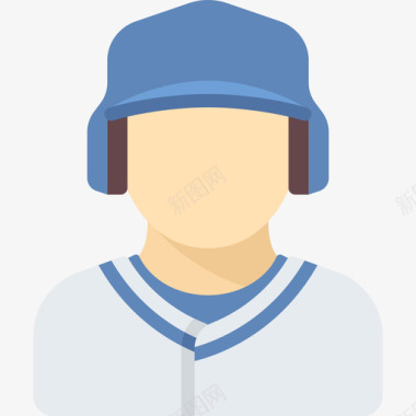 棒球运动员体育头像平手图标图标