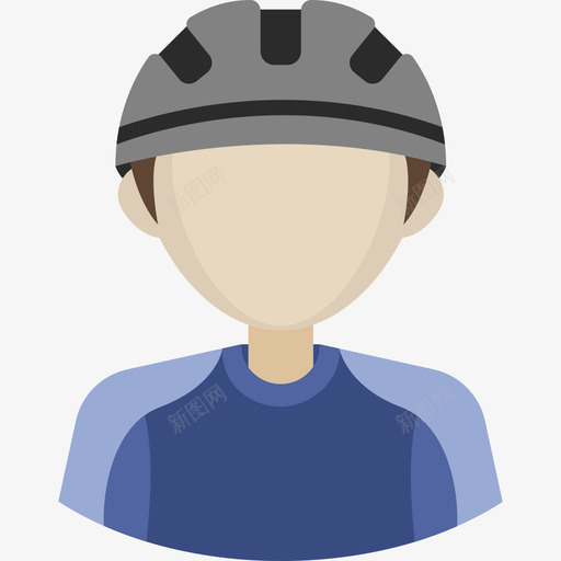 骑自行车的运动的化身扁平的图标svg_新图网 https://ixintu.com 扁平的 运动的化身 骑自行车的