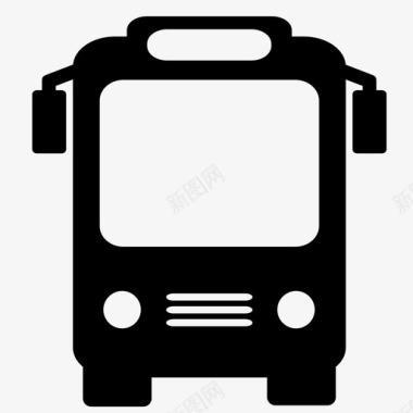 公共汽车公共汽车站公共交通工具图标图标