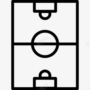 足球场体育运动直线型图标图标