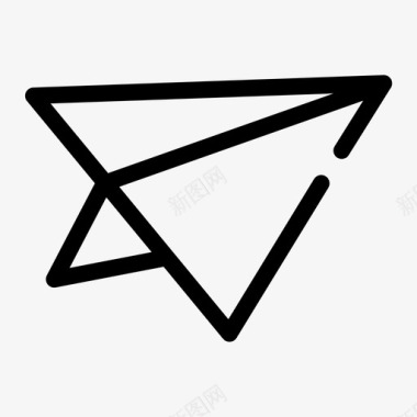 发送邮件纸质飞机图标图标
