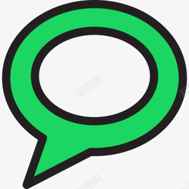 Technorati社交媒体图标徽标线性颜色图标