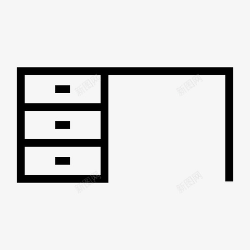 书桌箱子家具图标svg_新图网 https://ixintu.com 书桌 媒体 家具 木制 桌子 用户界面 箱子 网页设计