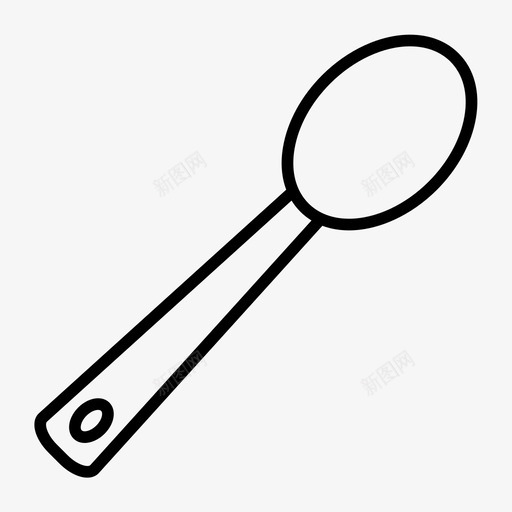 木勺烹饪厨房图标svg_新图网 https://ixintu.com 厨房 厨房用具概述 器皿 工具 木勺 烹饪