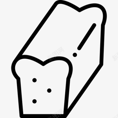 面包美味佳肴直系面包图标图标
