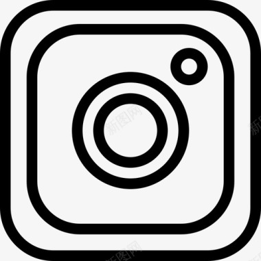 Instagram社交媒体标识元素线性图标图标