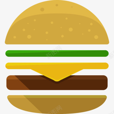 汉堡杂类2扁平图标图标