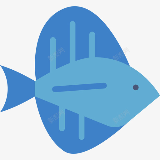 鱼动物海洋生物扁平的颜色图标svg_新图网 https://ixintu.com 动物 海洋生物扁平的颜色 鱼