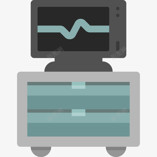 心电图3号医院平坦图标svg_新图网 https://ixintu.com 3号医院 平坦 心电图
