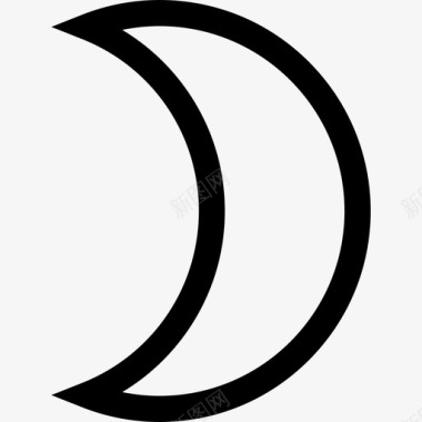 月亮天气设定3线性图标图标