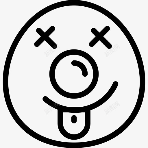 小丑节日图标集线性svg_新图网 https://ixintu.com 小丑 线性 节日图标集