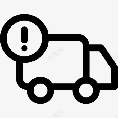 送货车电子商务5直线图标图标