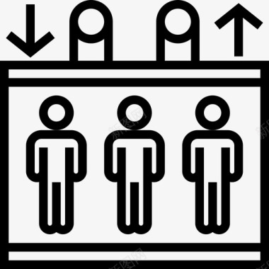 电梯酒店服务2直线图标图标