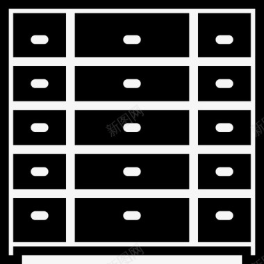 抽屉柜家庭收藏2填充图标图标