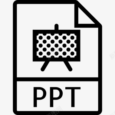 Ppt文件类型集合线性图标图标