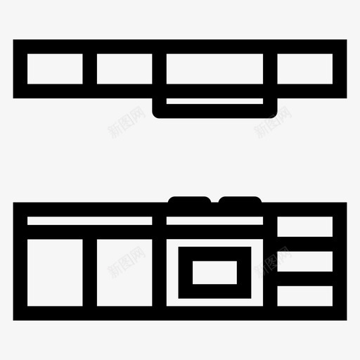 厨房烹饪家具图标svg_新图网 https://ixintu.com 厨房 家具 烤箱 烹饪