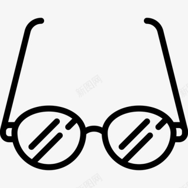 眼镜高中套装直线型图标图标