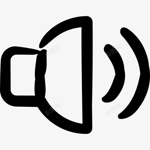 扬声器手持式图标系列手工制作svg_新图网 https://ixintu.com 手工制作 手持式图标系列 扬声器