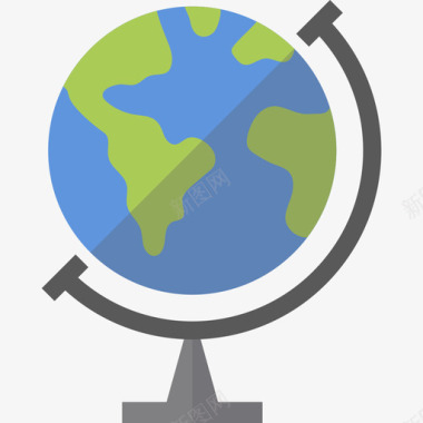 地球仪学校元素2平面图标图标