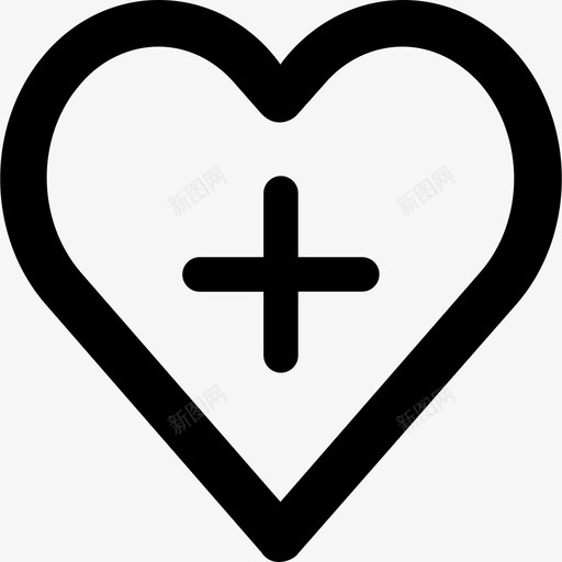 心脏保健图标集粗体圆形svg_新图网 https://ixintu.com 保健图标集 心脏 粗体圆形