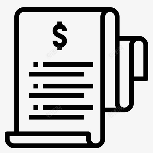 税单账单分期付款图标svg_新图网 https://ixintu.com 分期付款 税单 账单 银行