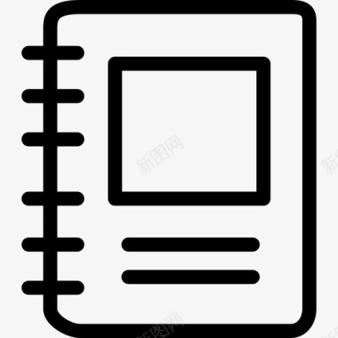笔记本商务3直线型图标图标