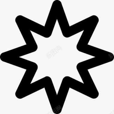 星星庆典和派对系列醒目圆形图标图标