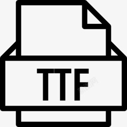 TTF文件格式Ttf文件格式线性图标高清图片