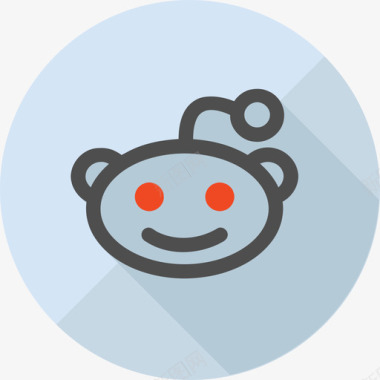 Reddit社交媒体circleflat图标图标