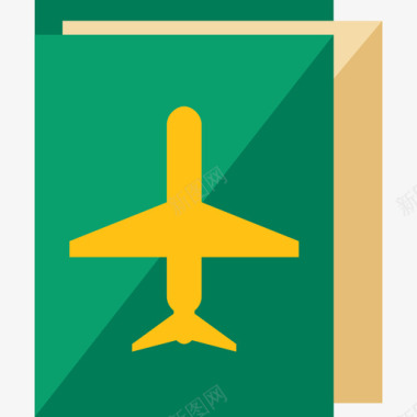 机票旅行3平铺图标图标