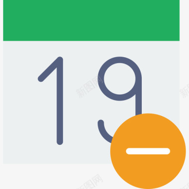 日历交互资源2平面图标图标
