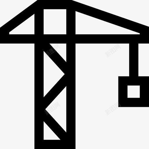 起重机房地产4直线型图标svg_新图网 https://ixintu.com 房地产4 直线型 起重机