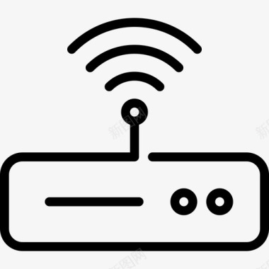 调制解调器网络3线性图标图标