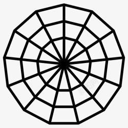 蜘蛛网形状蜘蛛网形状图标高清图片