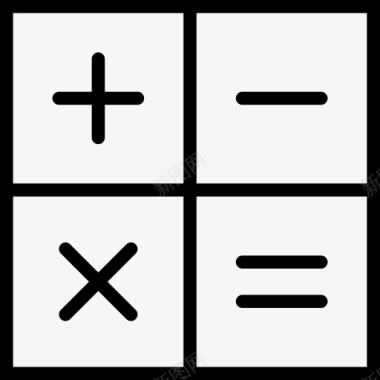 计算器基本集合2线性图标图标