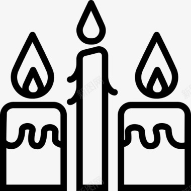 蜡烛宗教元素直系图标图标